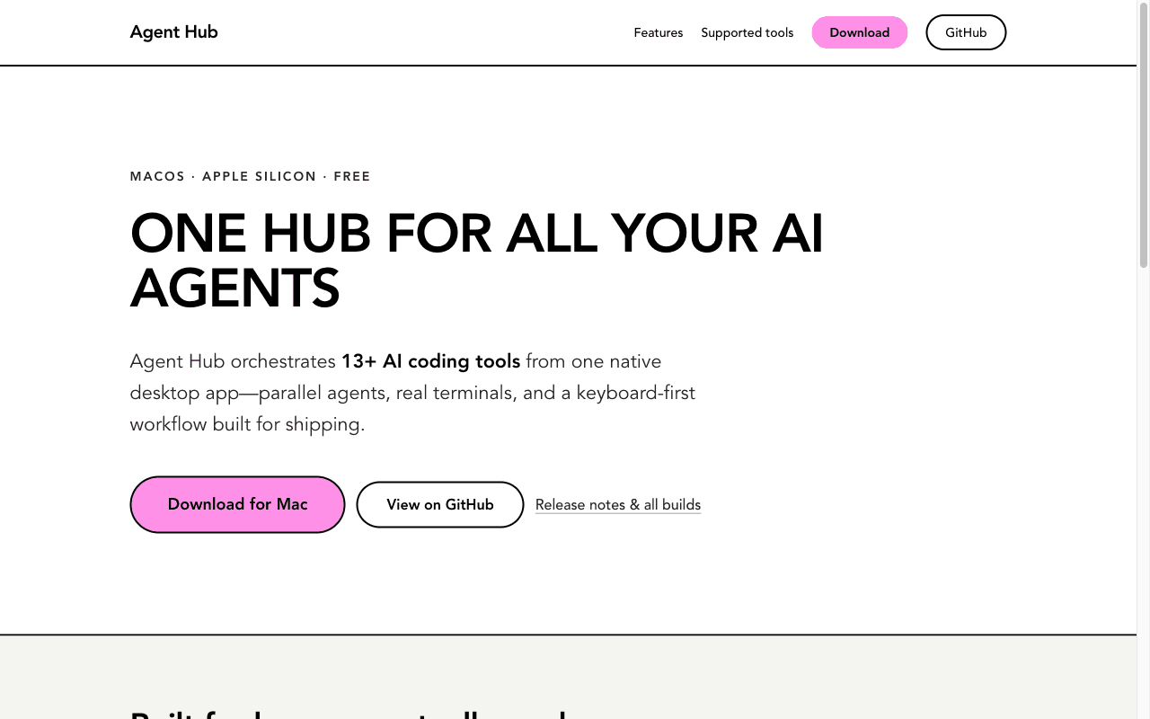 Agent Hub product preview