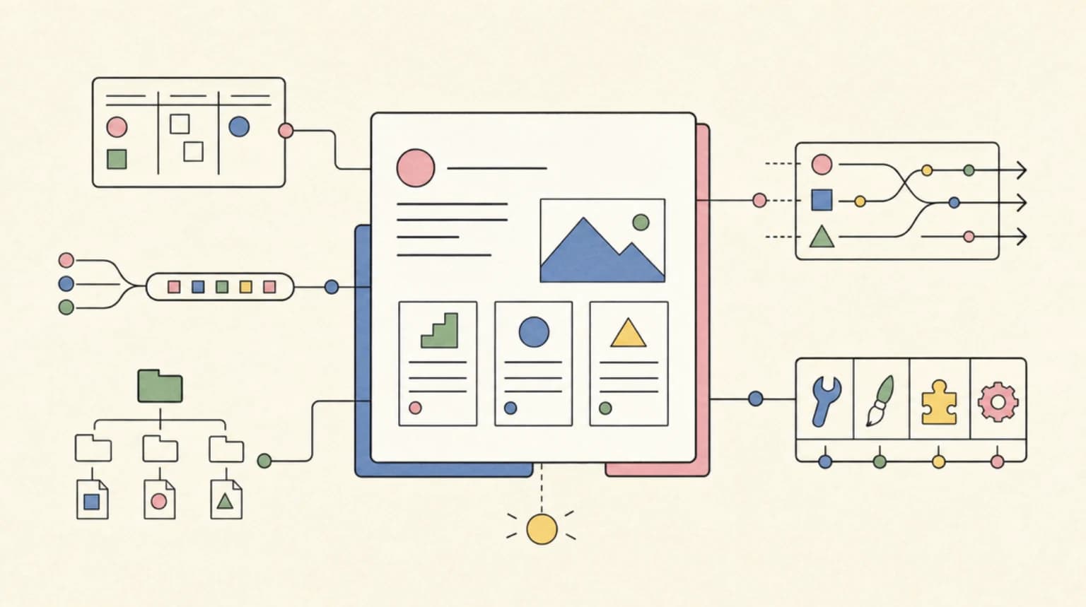Abstract systems illustration for What Actually Shipped