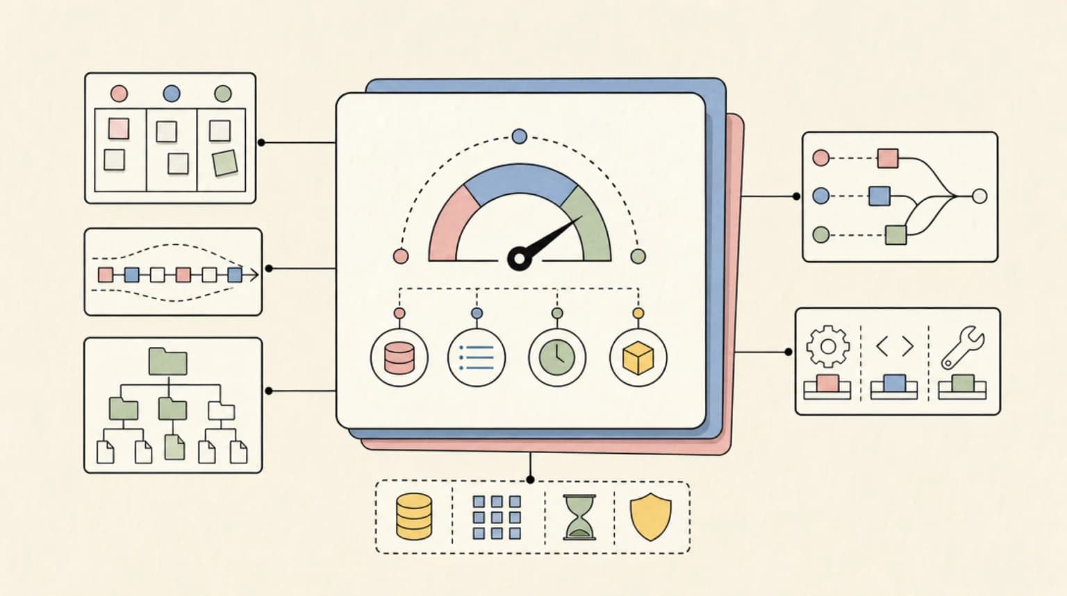 Abstract systems illustration for Budgets and Limits: What Bounds a Run