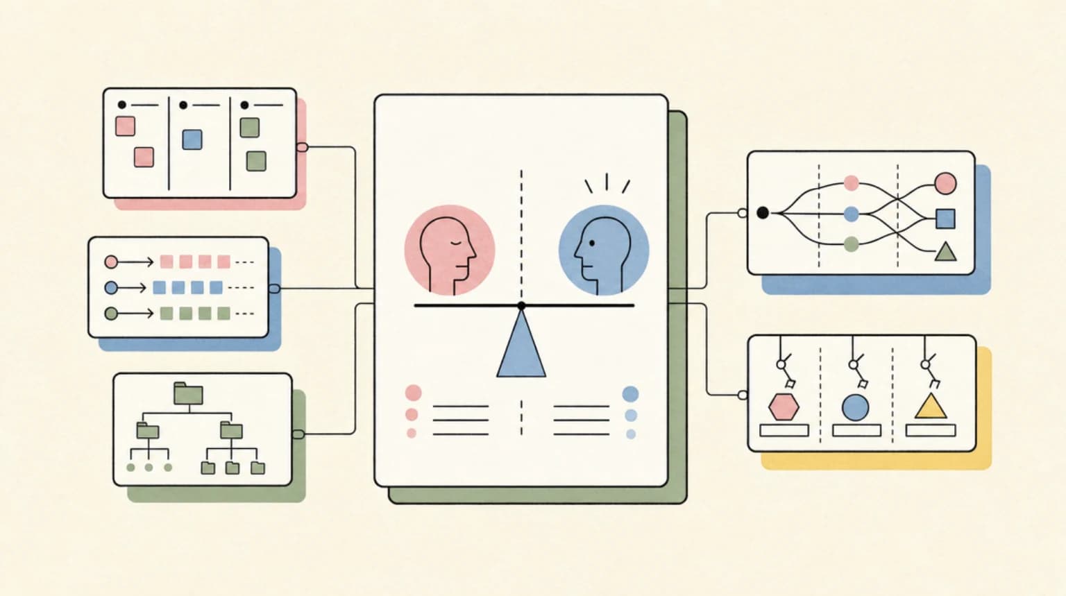 Abstract systems illustration for The opposing view