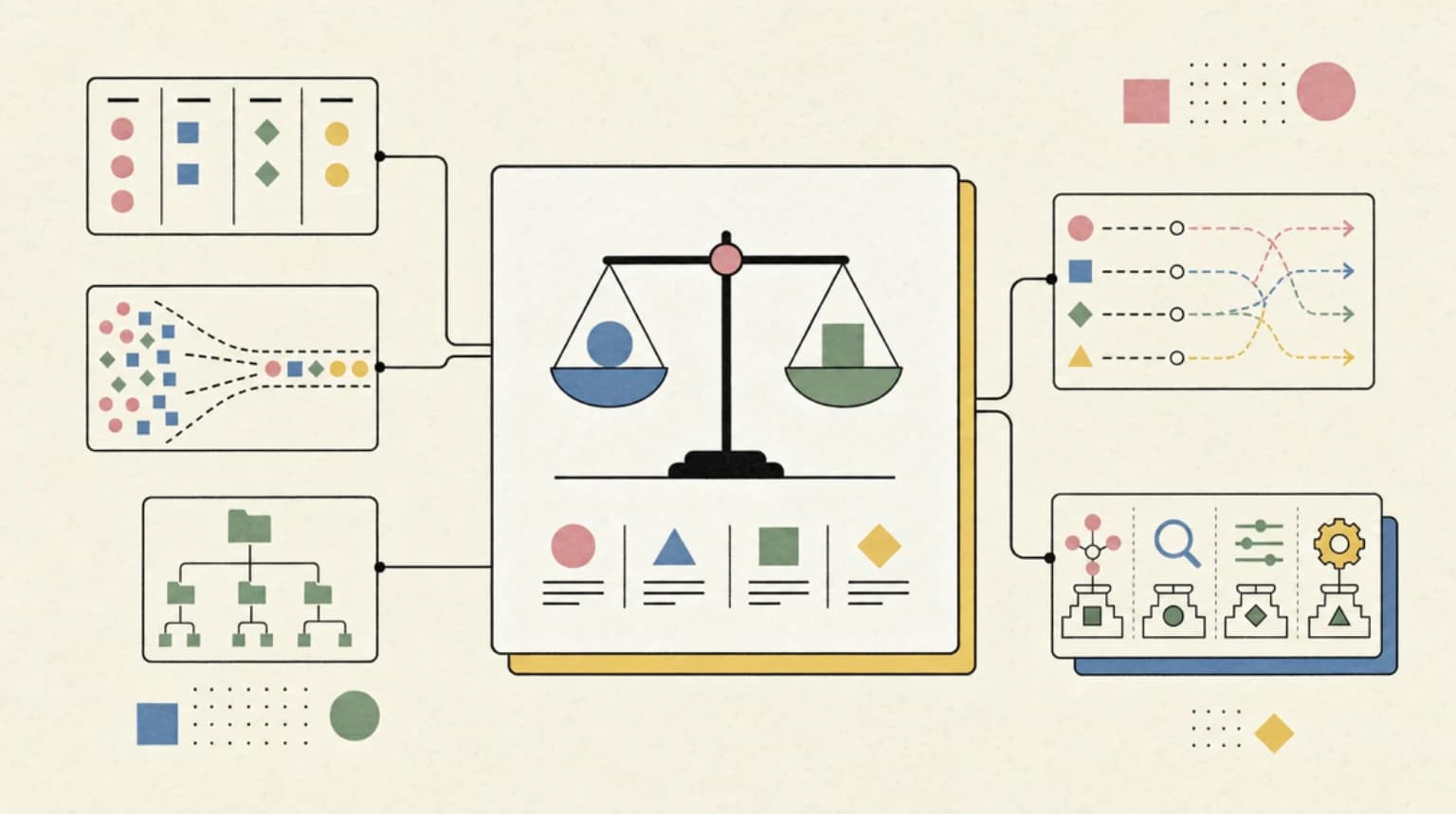 Abstract systems illustration for The Tradeoffs the Launch Post Skips