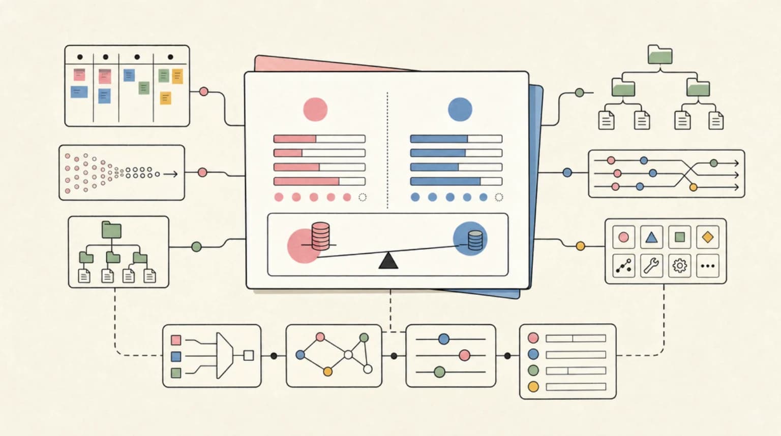 Abstract systems illustration for A Concrete Cost Scenario