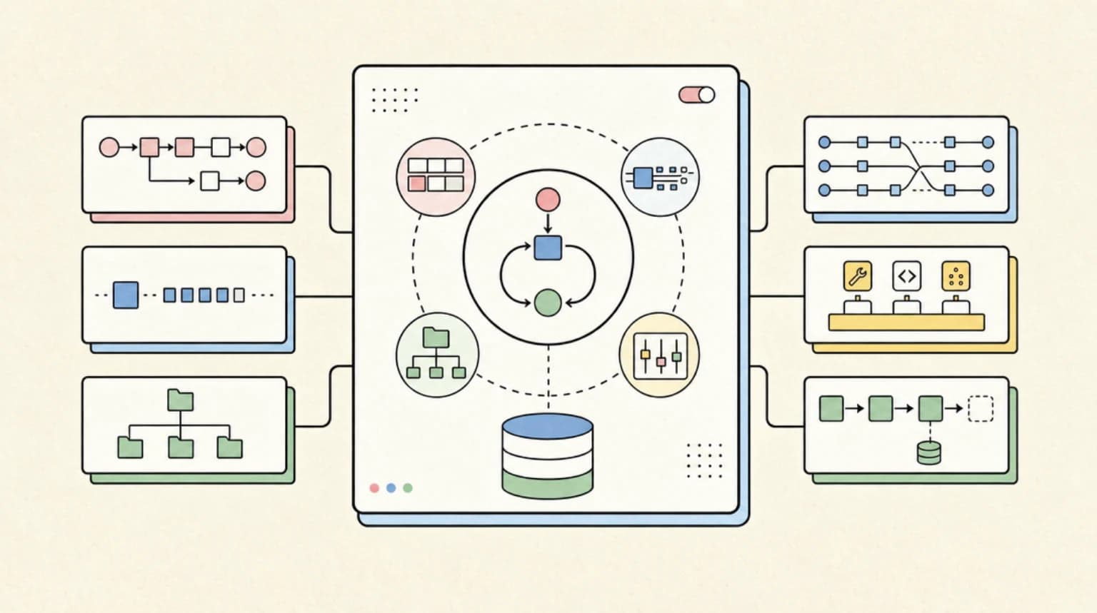 Abstract systems illustration for State and persistence