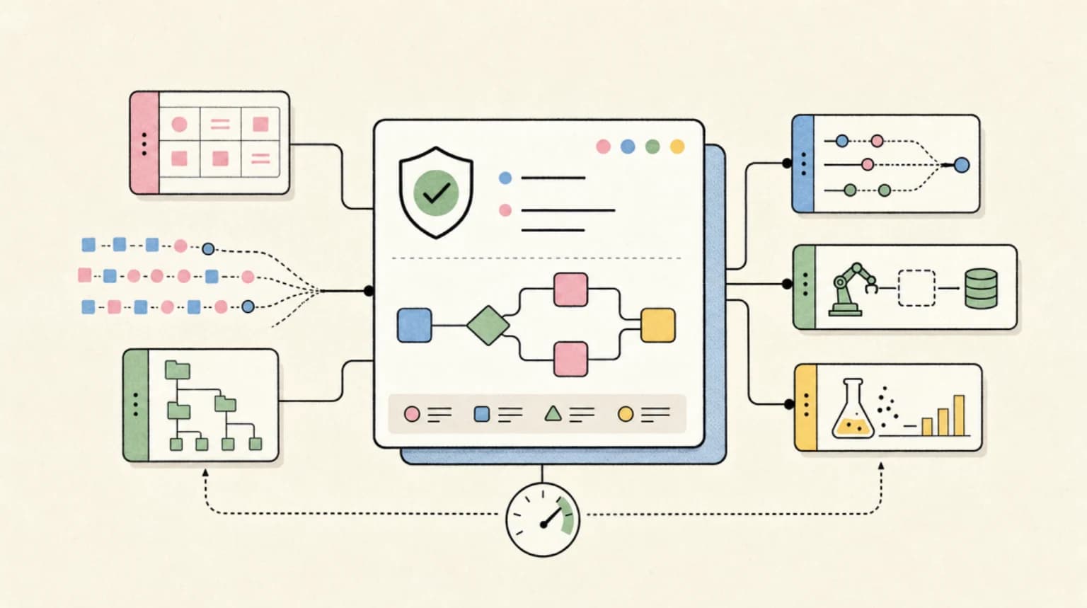 Abstract systems illustration for A Practical Testing Harness