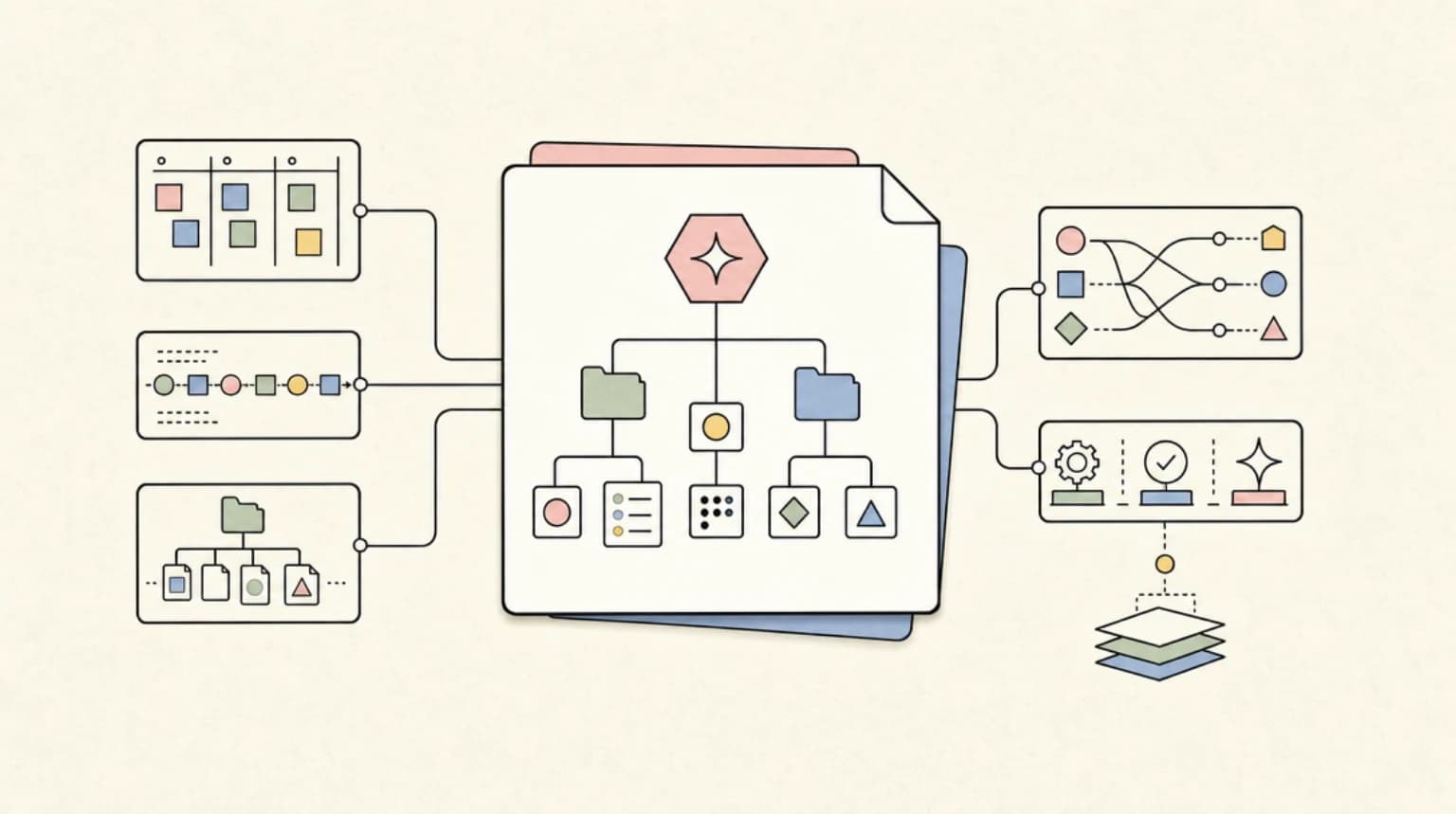 Abstract systems illustration for Taste belongs in the repo, not only in the model