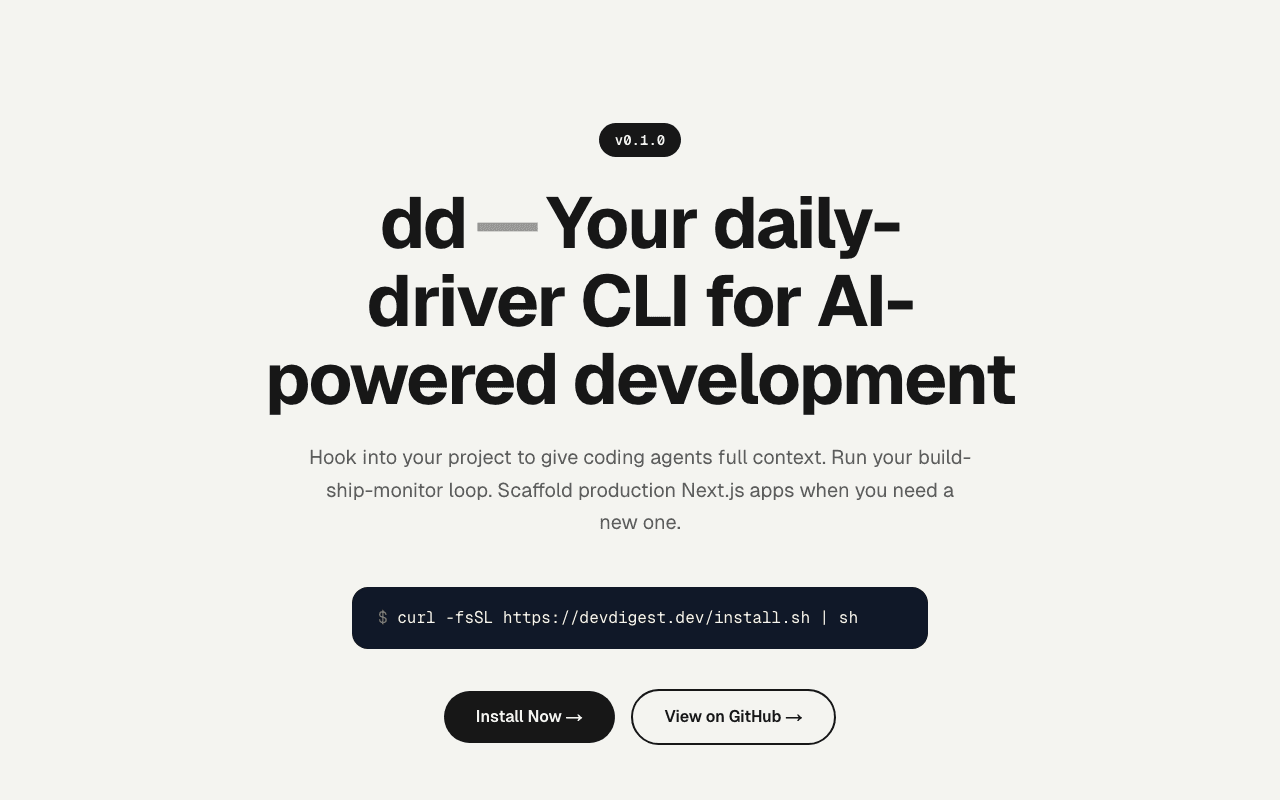 DD CLI product preview