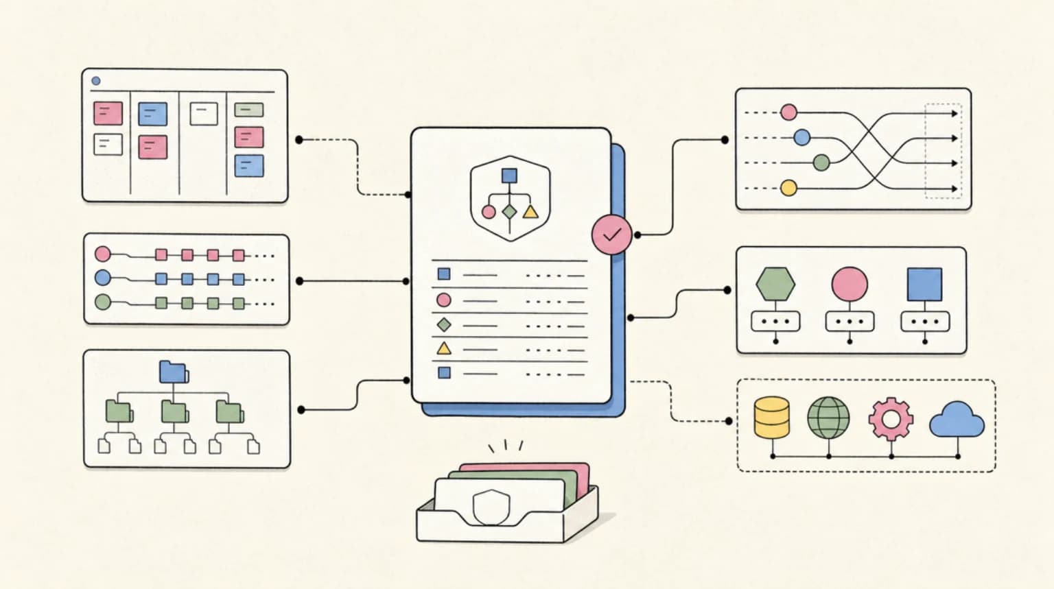 Abstract systems illustration for MCP Makes This More Urgent