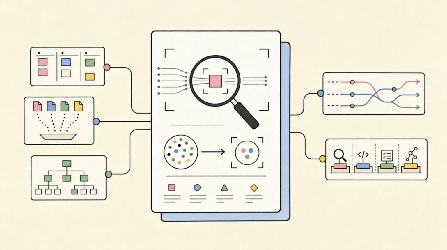 Abstract systems illustration for The Analysis Is Useful Because It Is Narrow