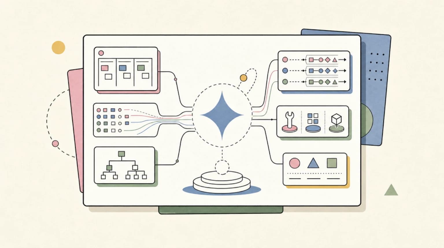 Abstract systems illustration for The Gemini 3.5 Pro Wildcard