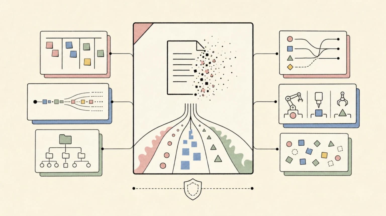 Abstract systems illustration for The Take: Markdown Rules Are Too Soft