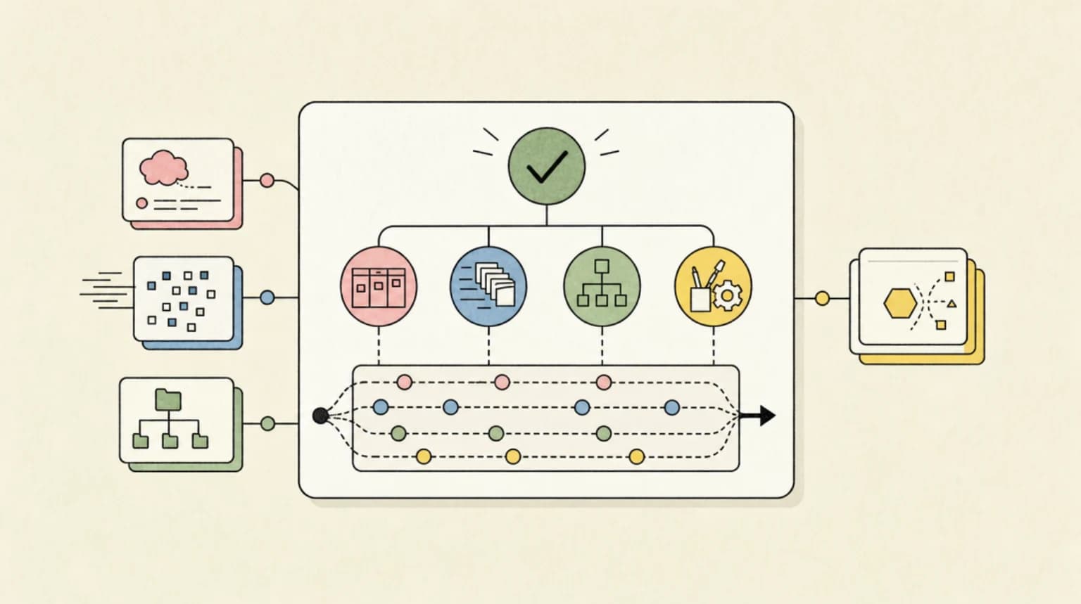 Abstract systems illustration for The Practical Fix