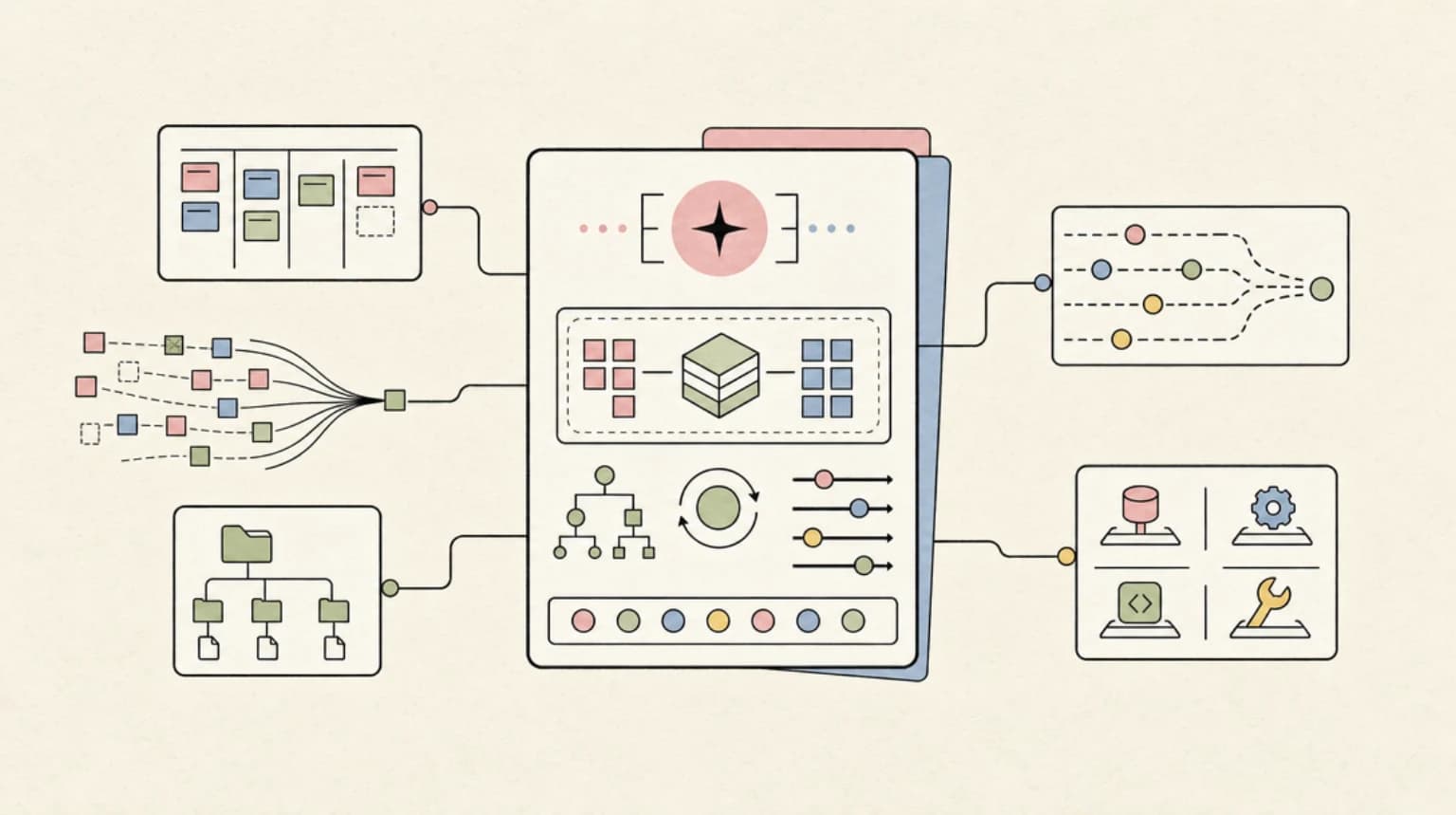 Abstract systems illustration for The Practical Pattern
