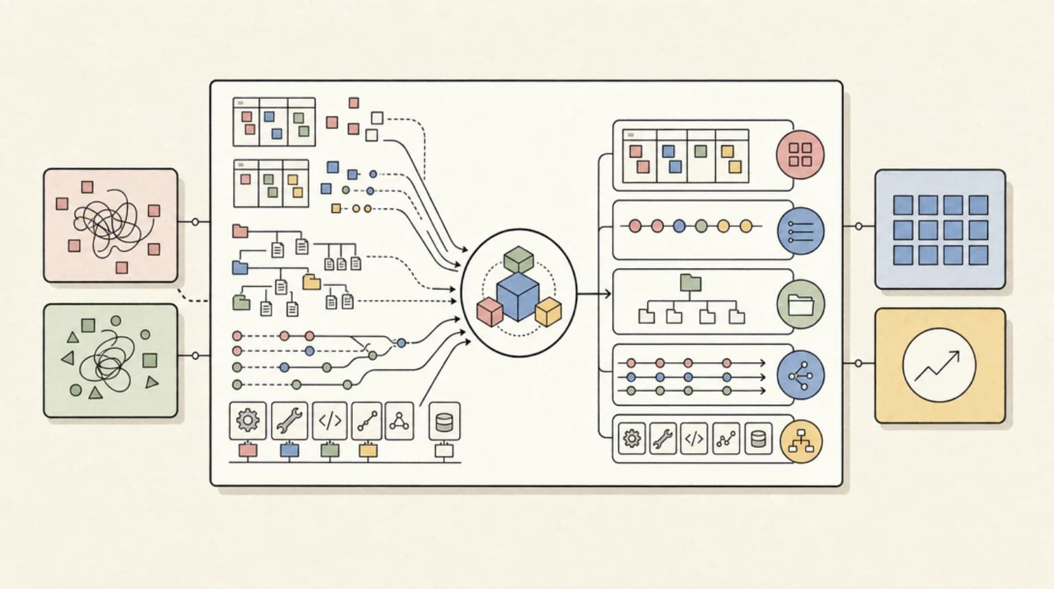 Abstract systems illustration for The Microsoft Path: Consolidation