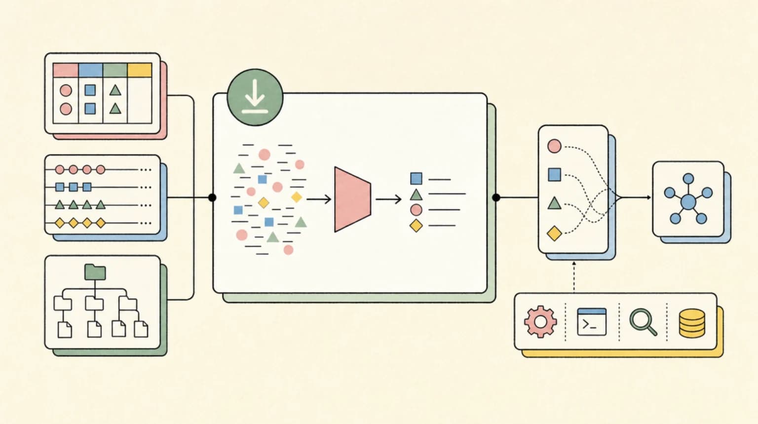 Abstract systems illustration for Install and Try It