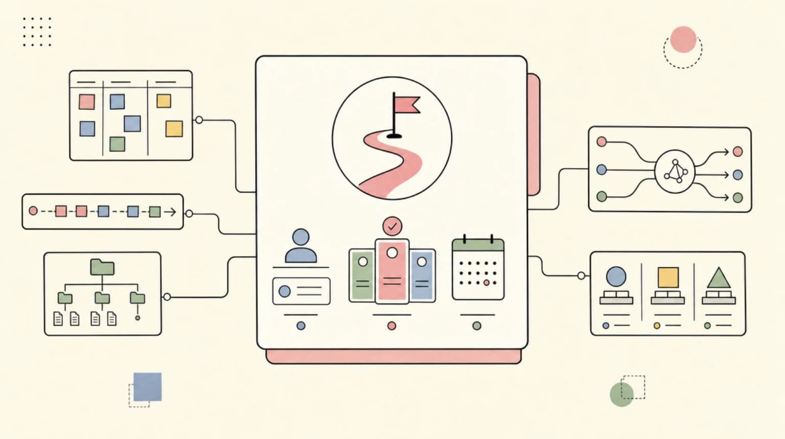 Abstract systems illustration for Path 1: claude.ai Plans (and the June 22 Mechanics)