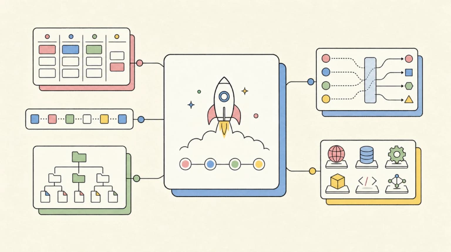 Abstract systems illustration for Quick start