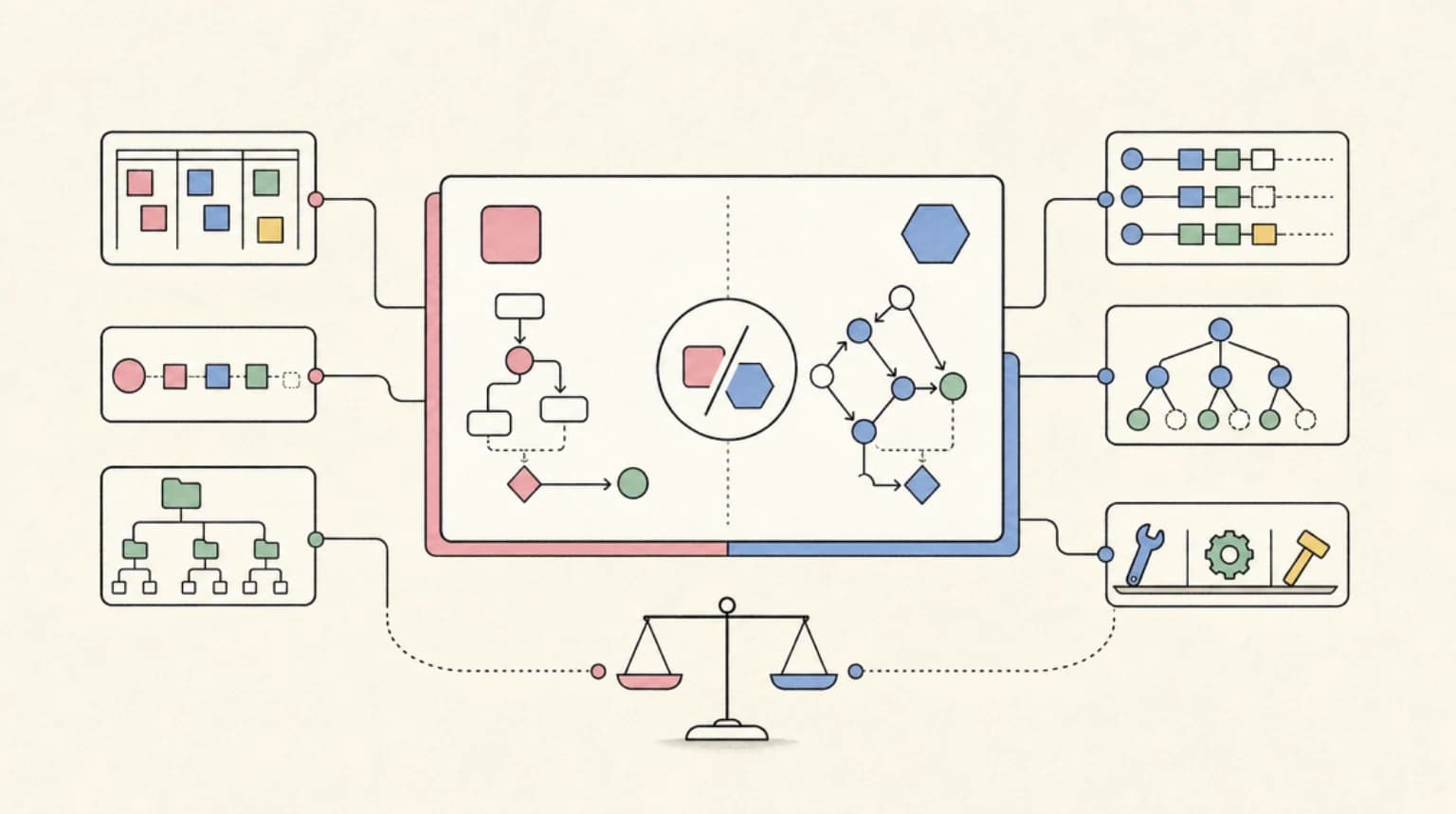 Abstract systems illustration for Head-to-Head