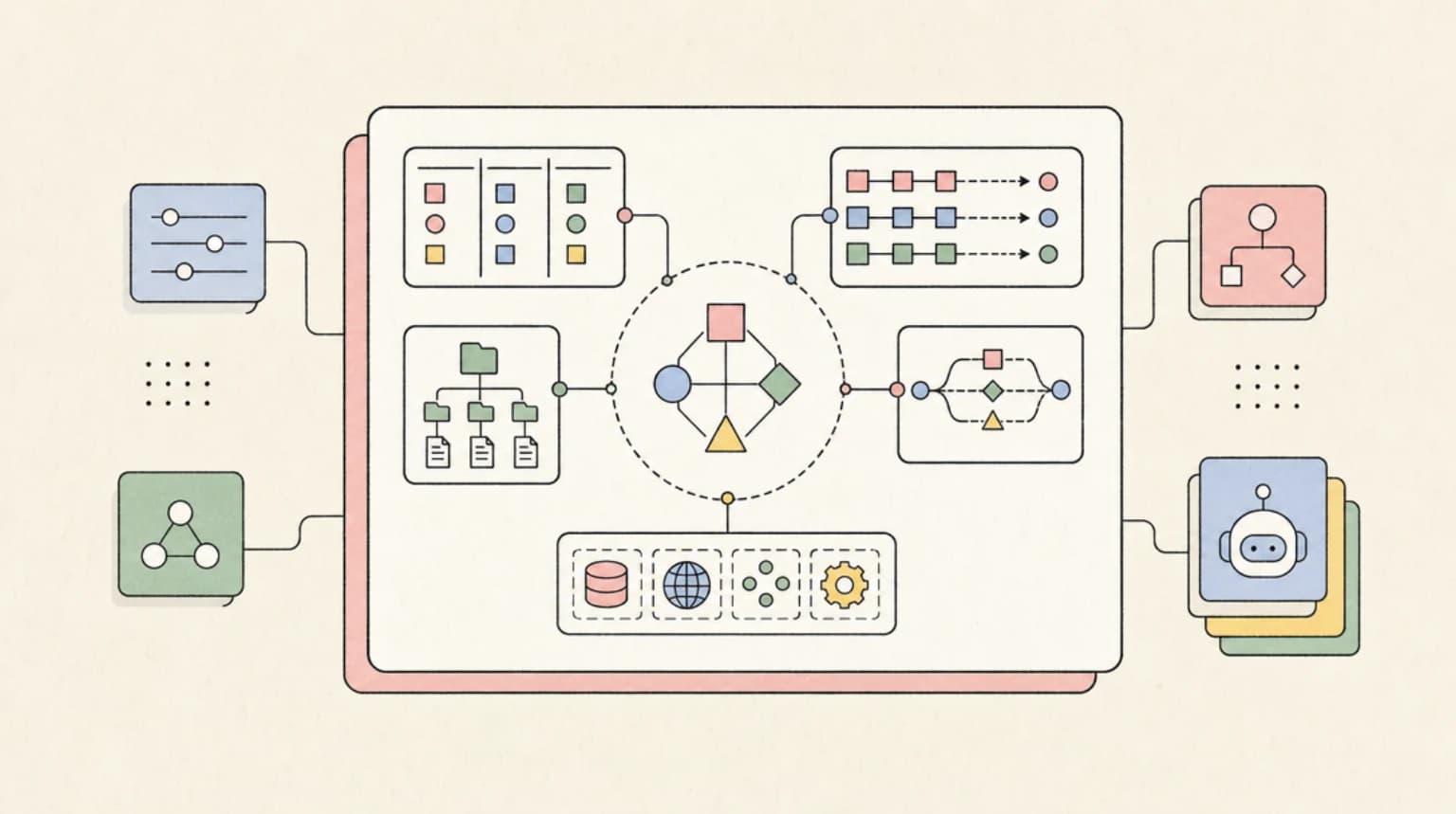Abstract systems illustration for Orchestration Primitives