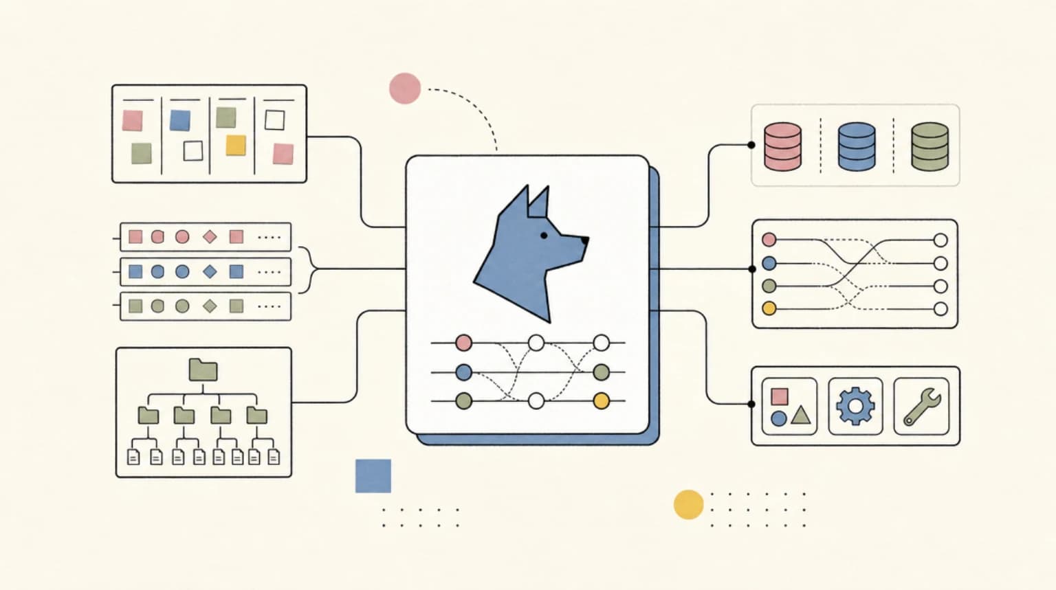 Abstract systems illustration for Where it comes from