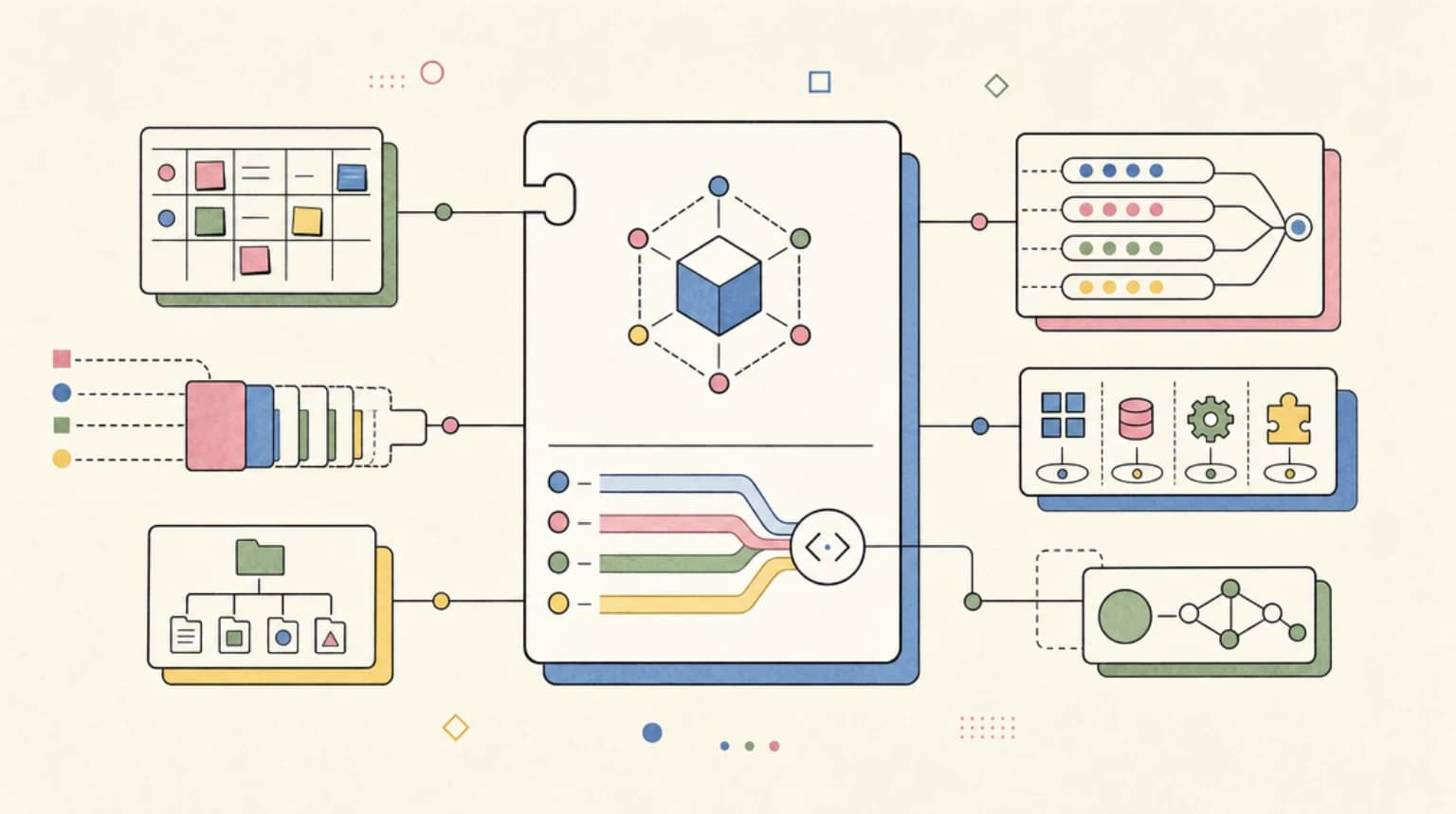 Abstract systems illustration for API Integration
