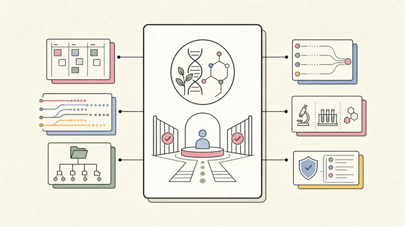 Abstract systems illustration for Biology Trusted Access Track